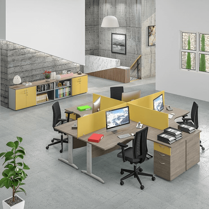 Bureau compact adapté aux plateaux à forte densité